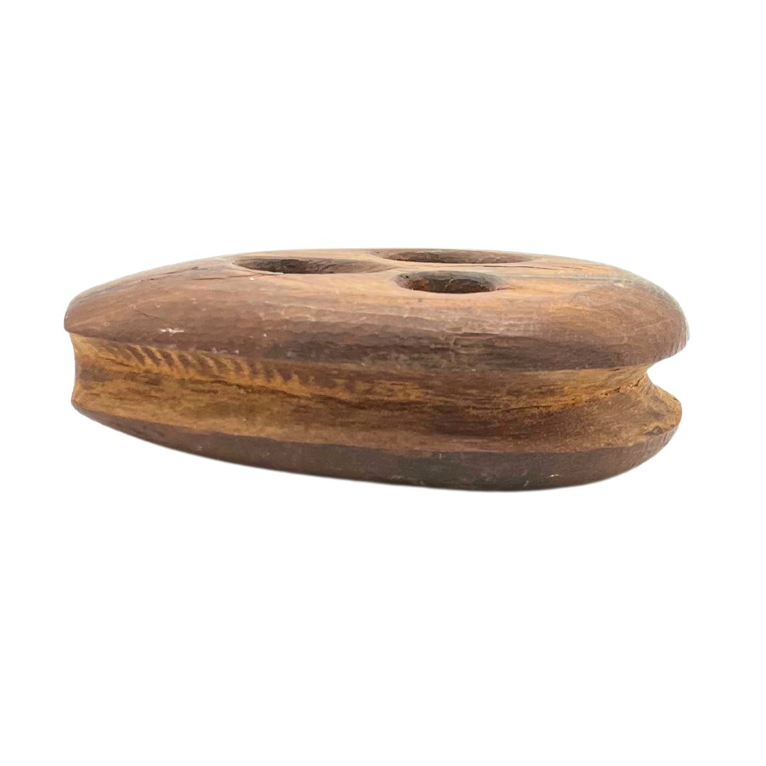 salvaged teak deadeye