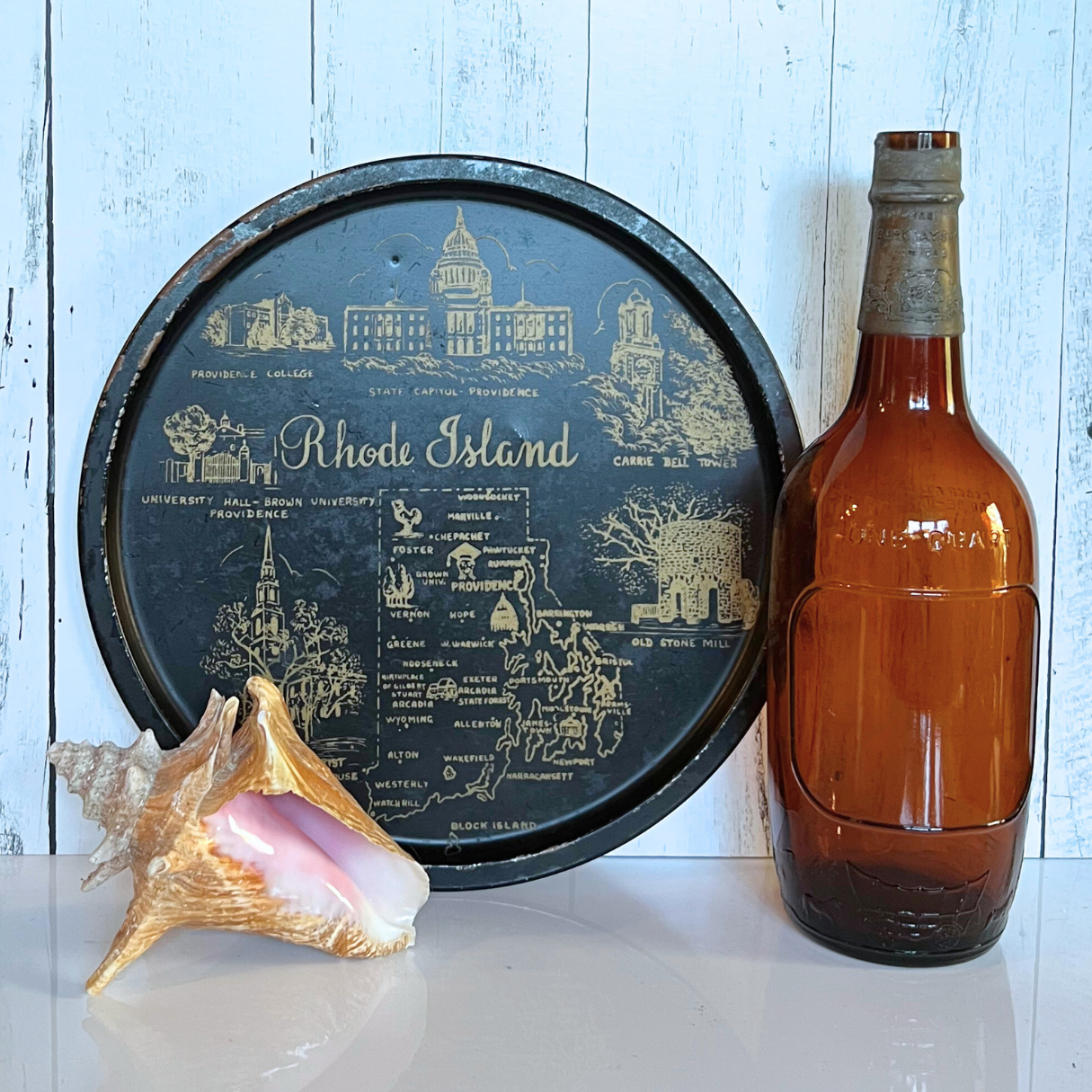 vintage Barclay & Co Limited amber whiskey bottle