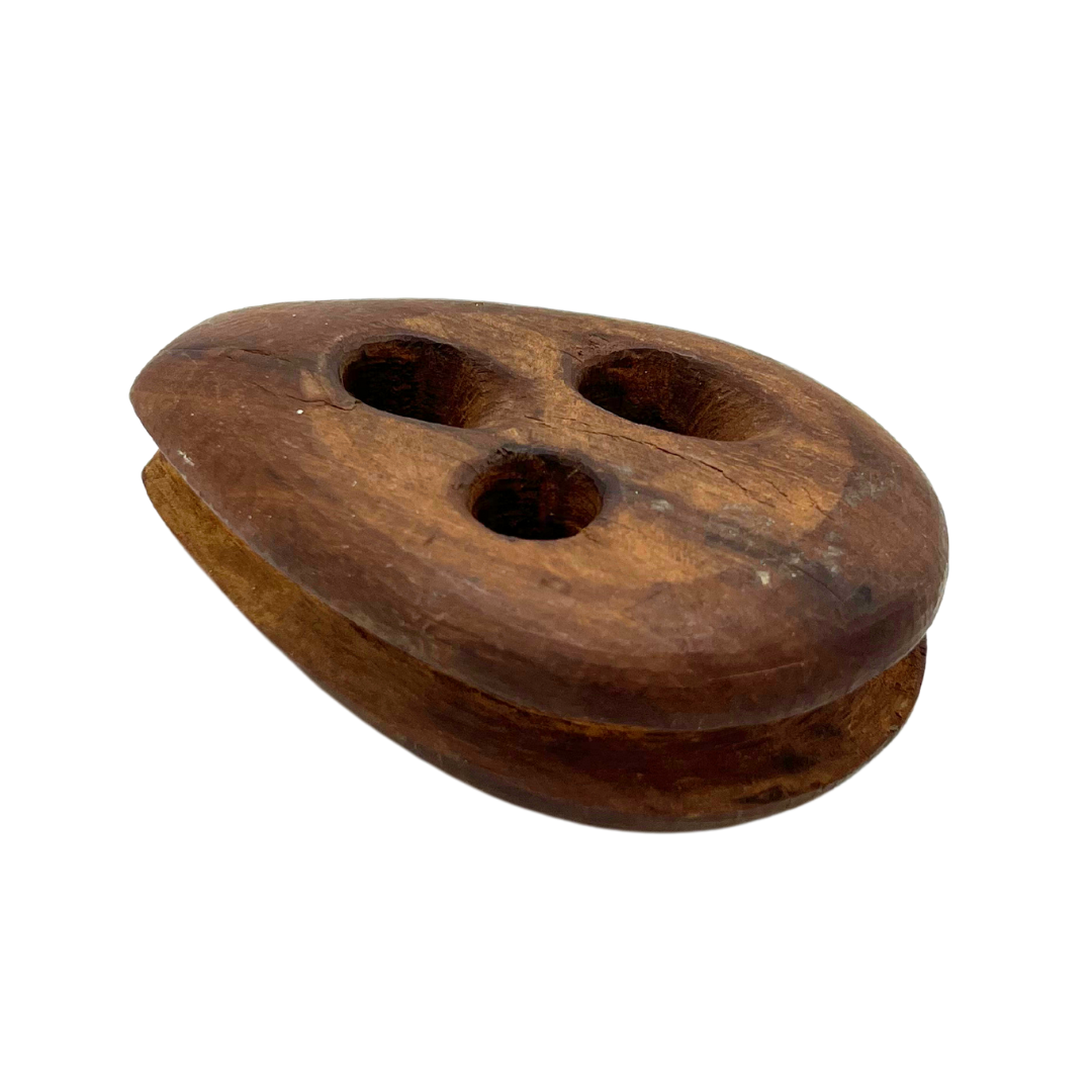 salvaged teak deadeye