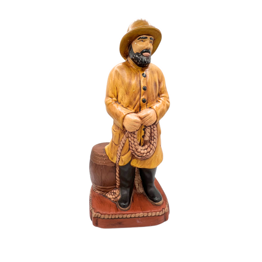 1979 ceramic fisherman statue / lamp base