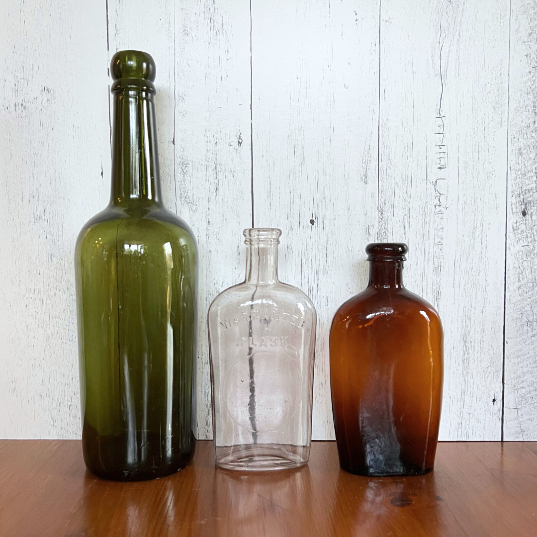 1870s amber flask