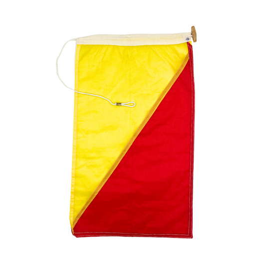 salvaged nautical flag - letter O