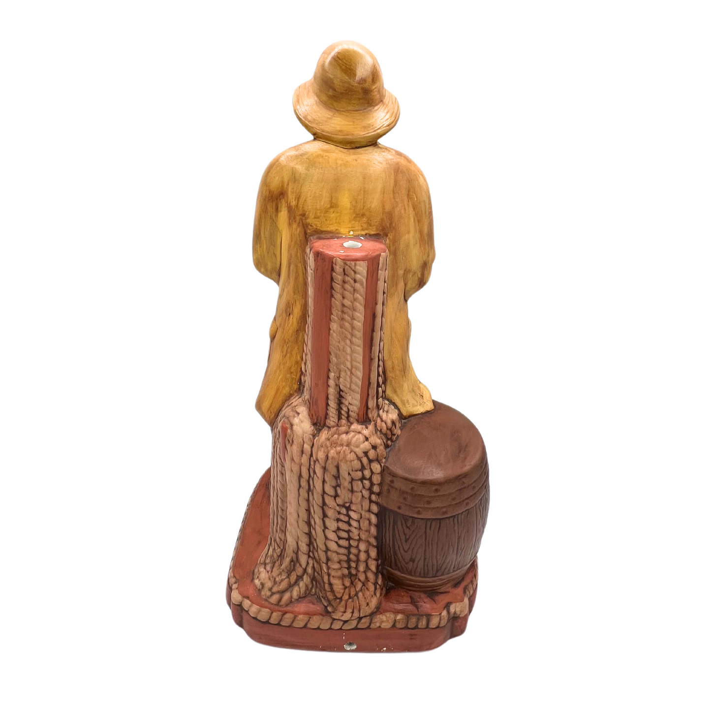 1979 ceramic fisherman statue / lamp base