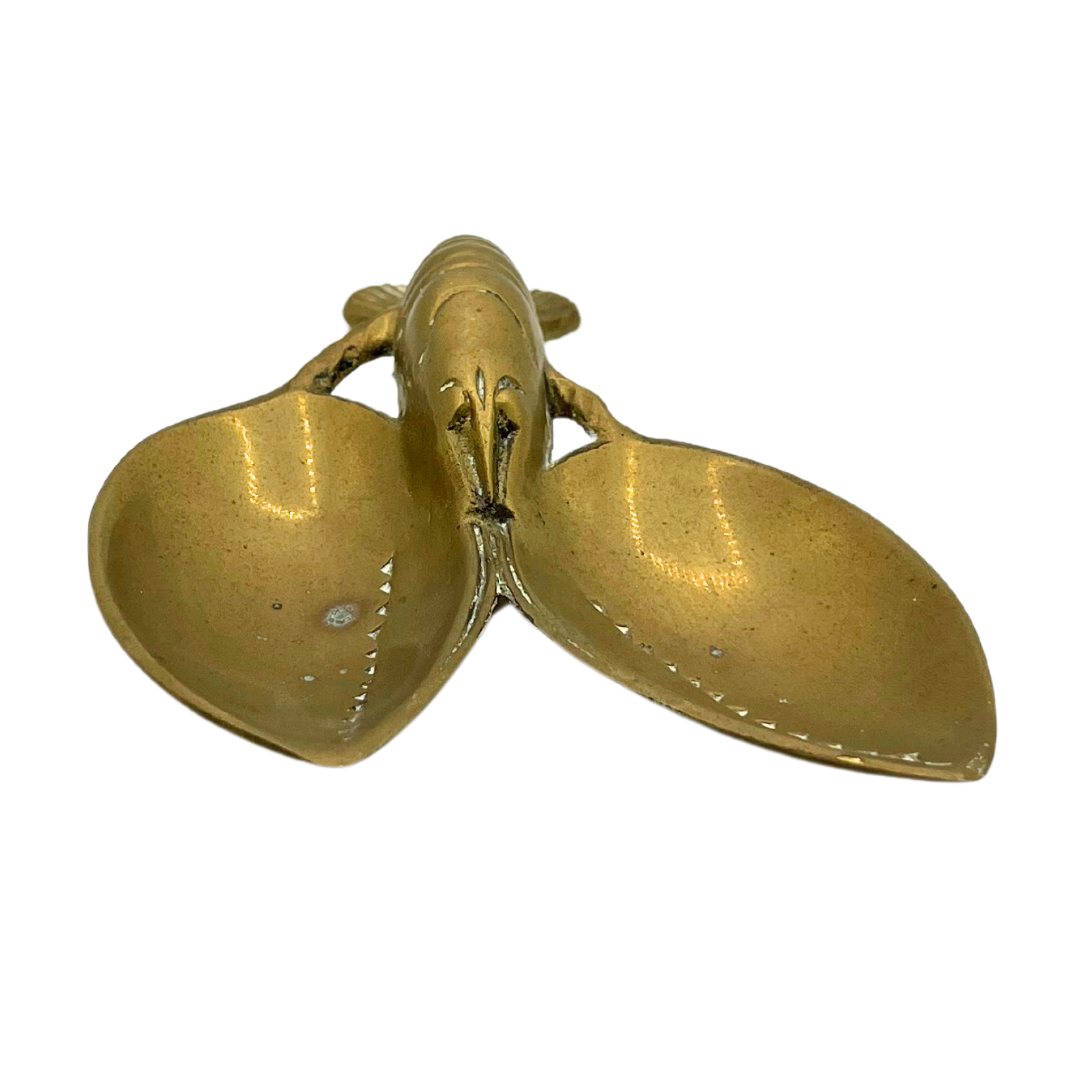 vintage brass lobster catchall