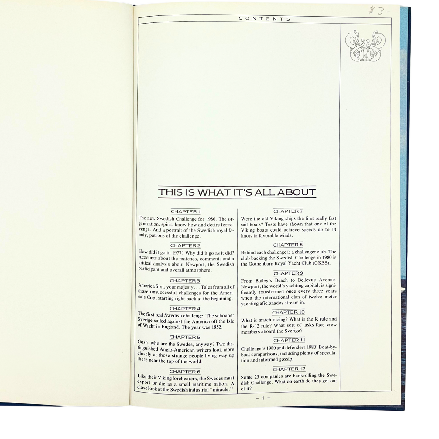 Swedish Challenge America's Cup 1980 book