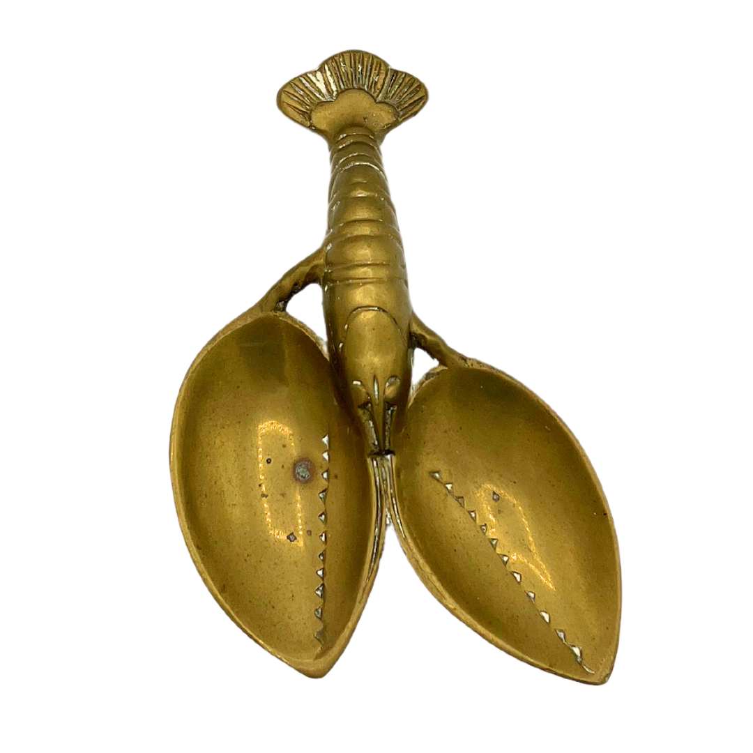 vintage brass lobster catchall
