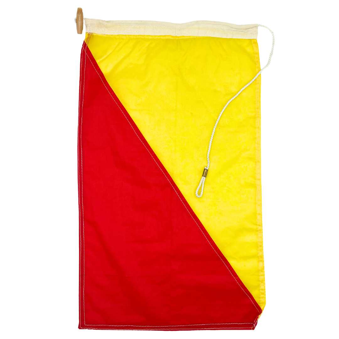 salvaged nautical flag - letter O