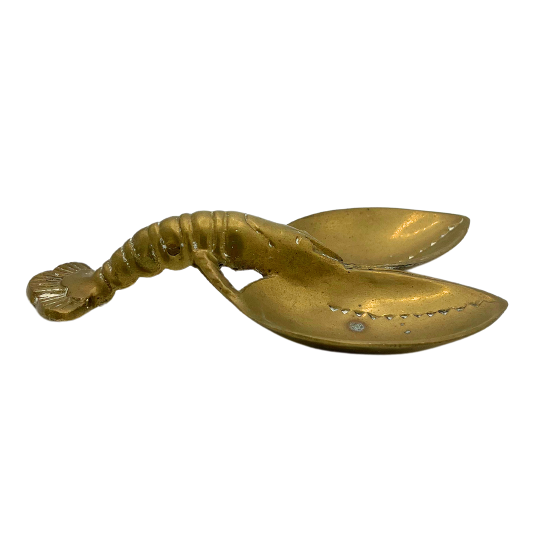 vintage brass lobster catchall