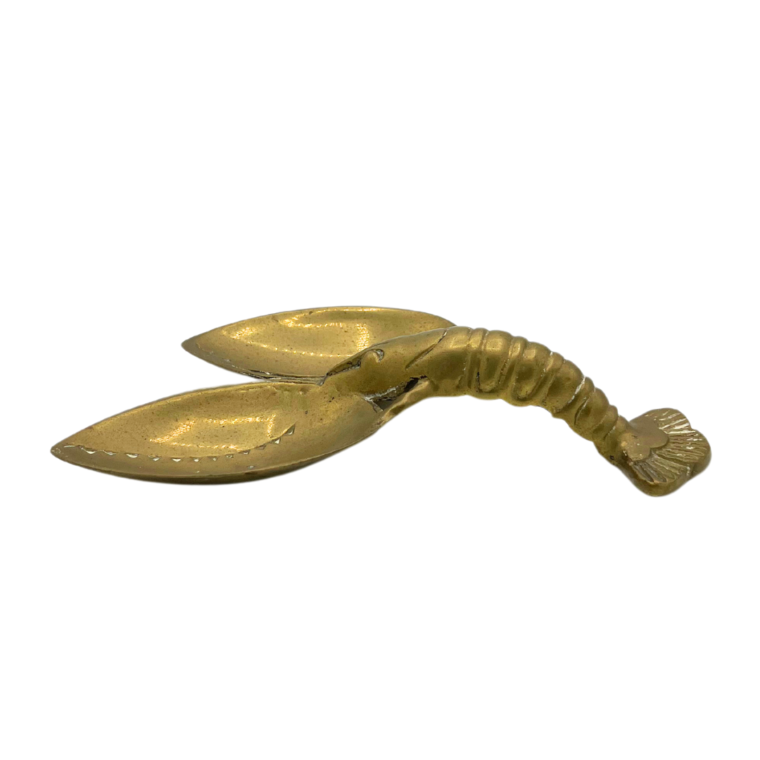 vintage brass lobster catchall