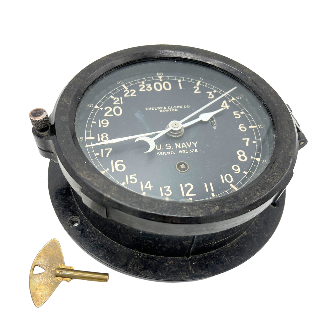 Chelsea US Navy WWII Bakelite ship clock