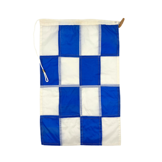 salvaged nautical signal flag - letter N