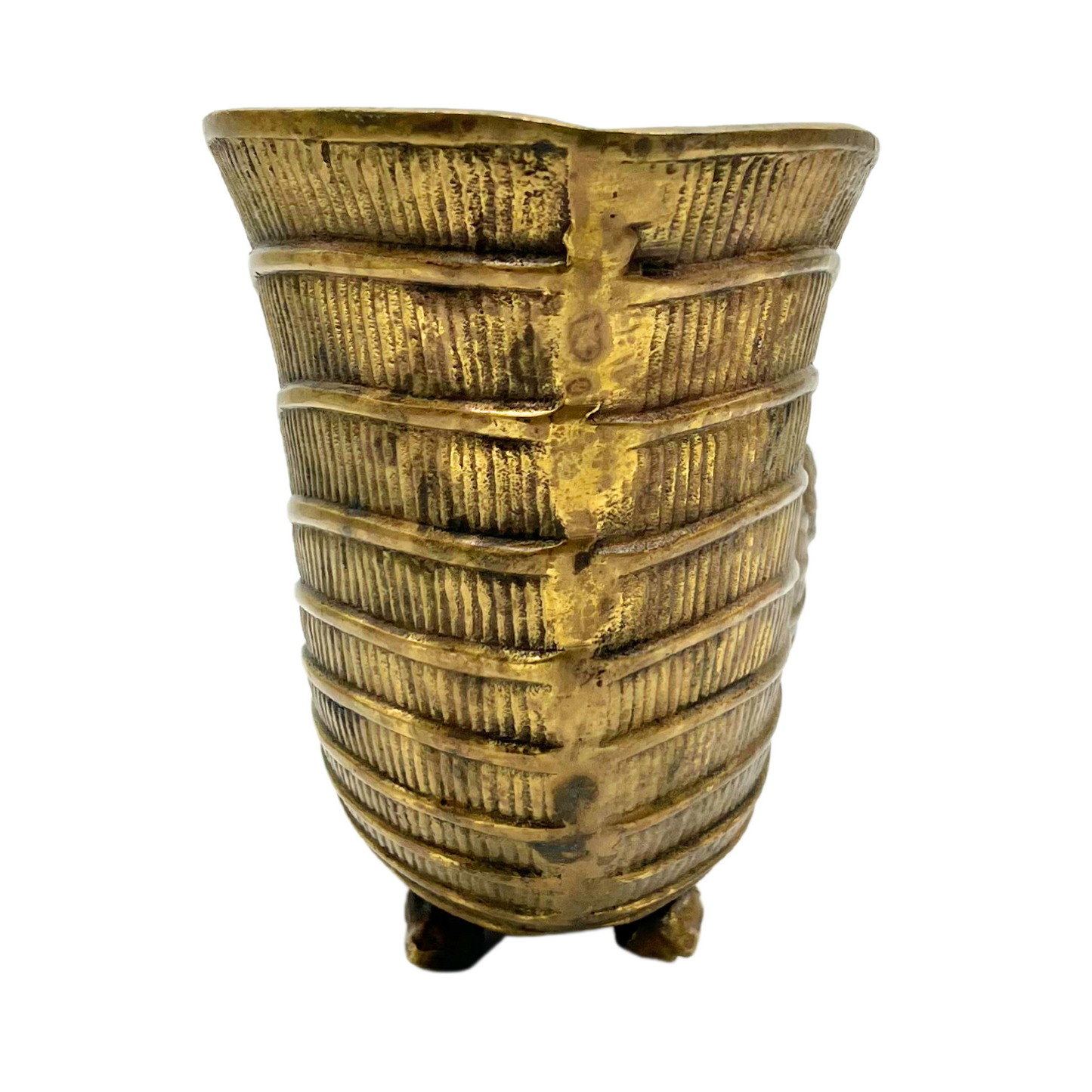 vintage brass nautilus planter