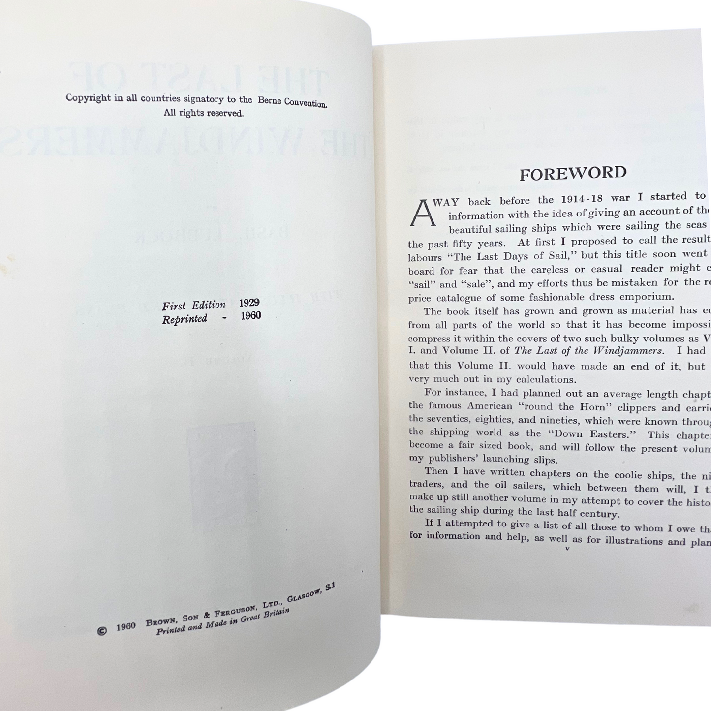 1960 book: The Last of the Windjammers vol II