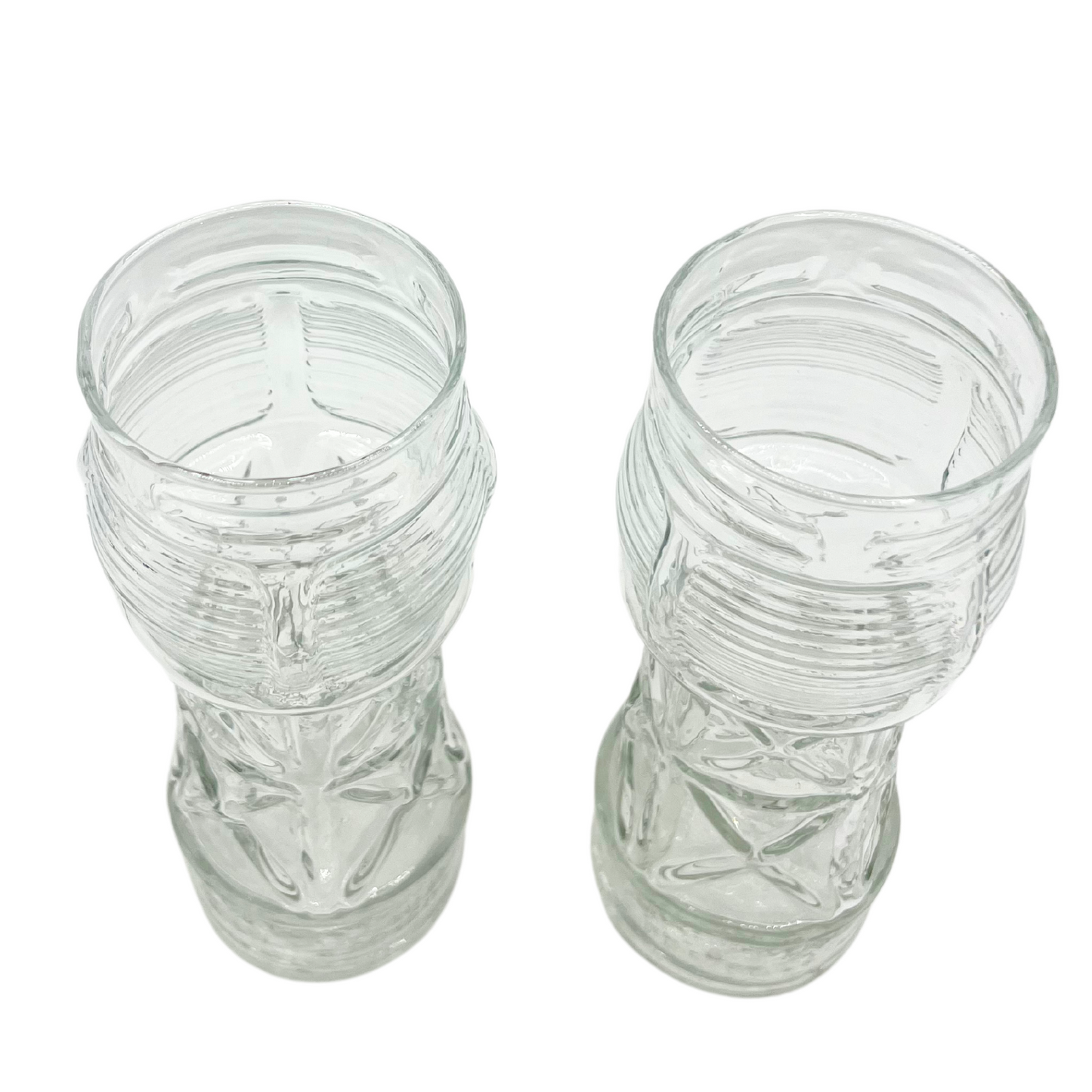 pair of vintage Red Lobster lighthouse glasses