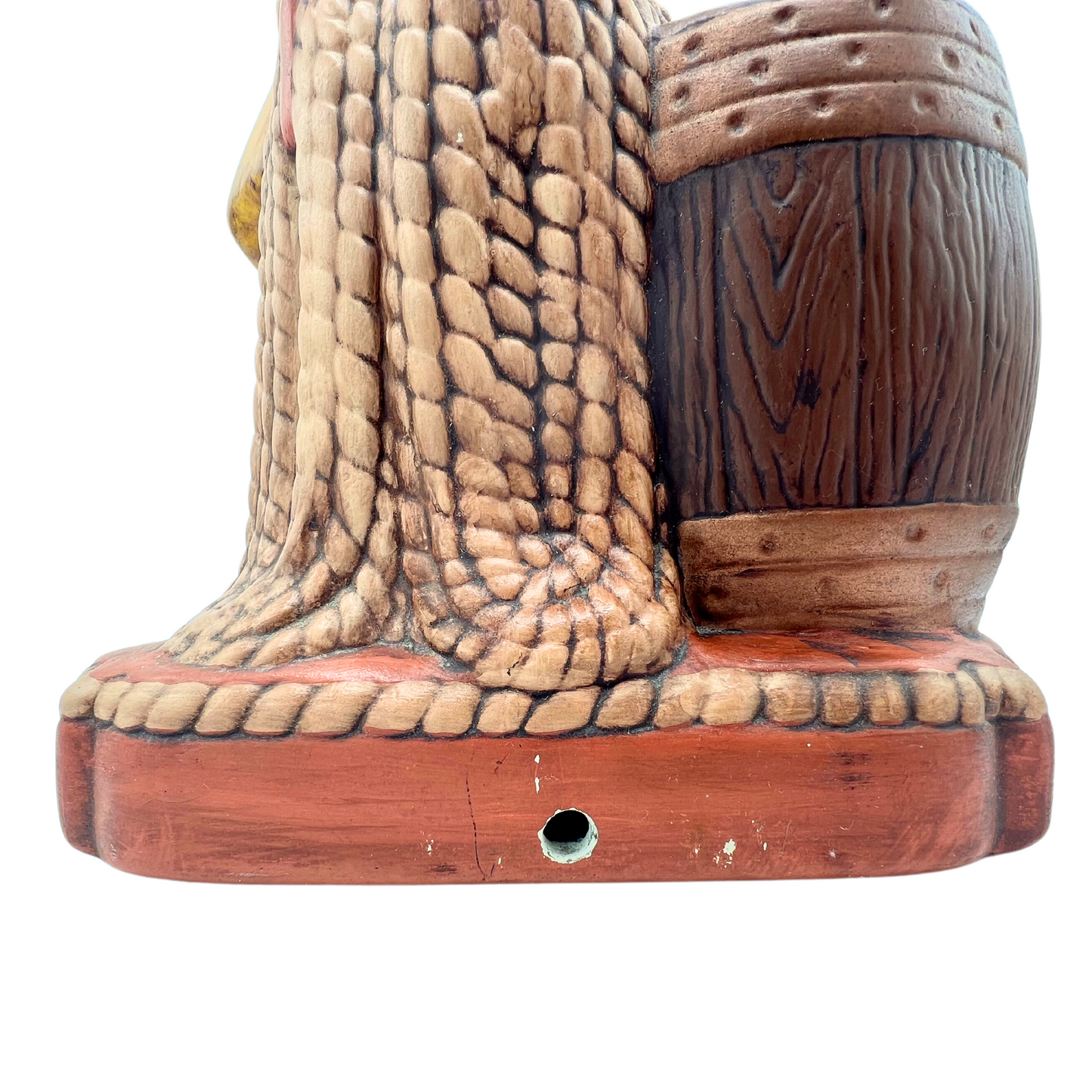 1979 ceramic fisherman statue / lamp base