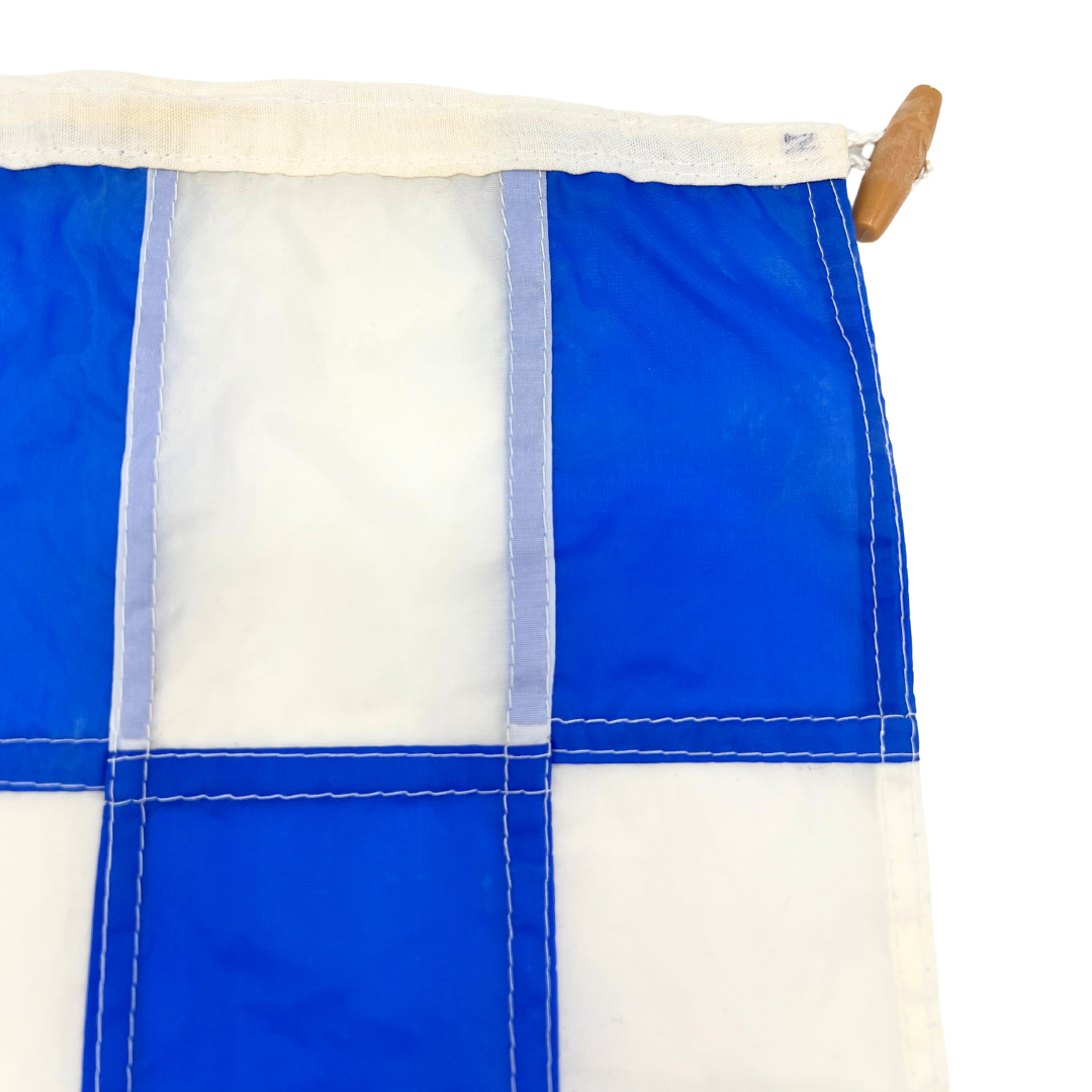 salvaged nautical signal flag - letter N