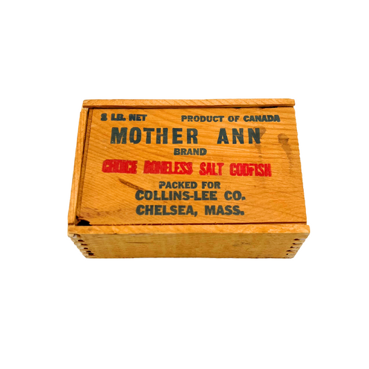vintage Mother Ann codfish box
