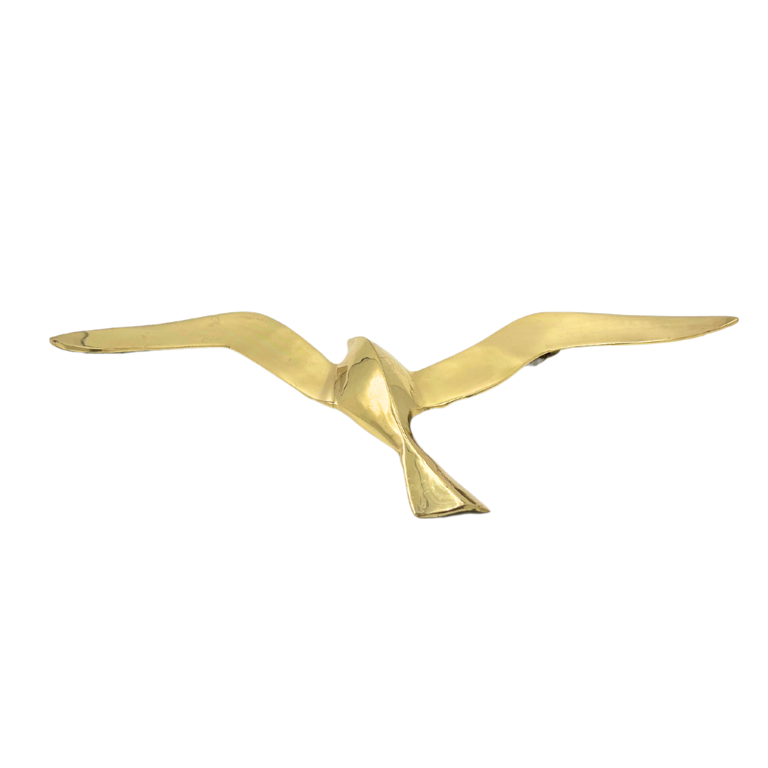 vintage brass gull wall hanging