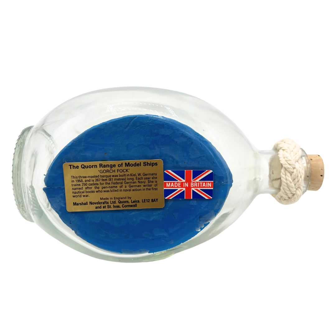 vintage Gorch Fock ship in a bottle