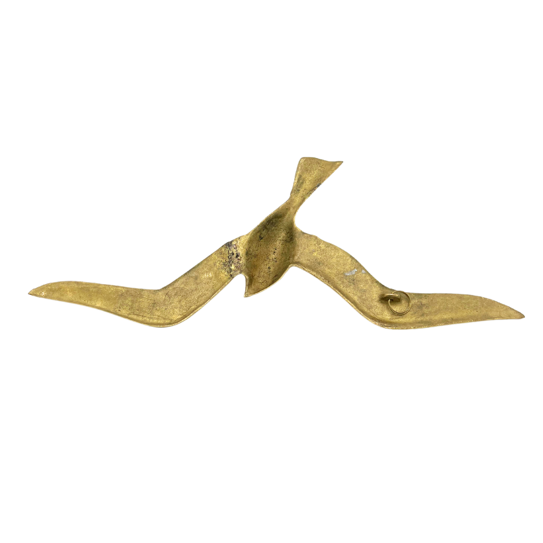 vintage brass gull wall hanging