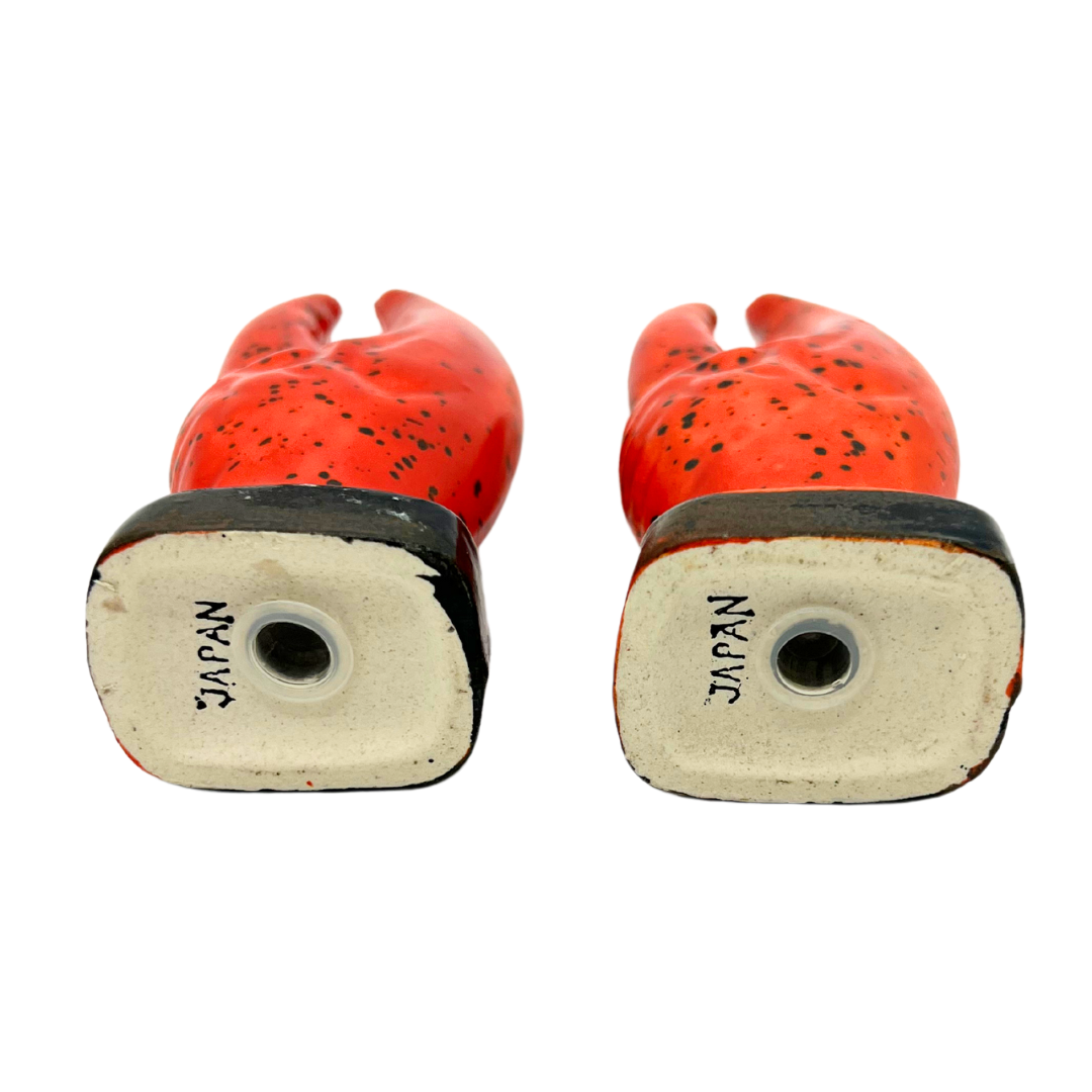 pair of vintage ceramic salt and pepper shakers