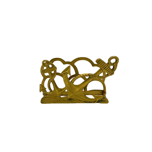 vintage brass anchor letter holder
