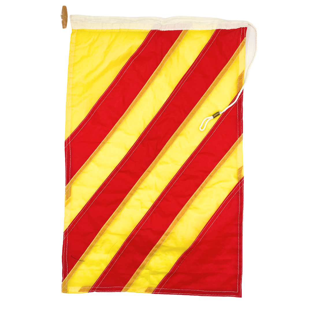 salvaged nautical signal flag - letter Y