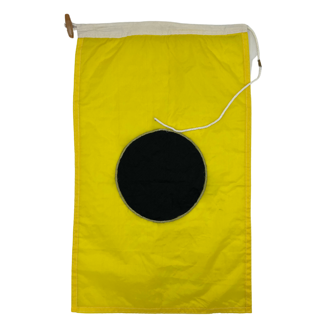 salvaged nautical signal flag - letter I