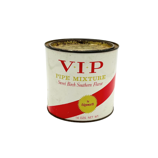 mid-century VIP tobacco tin