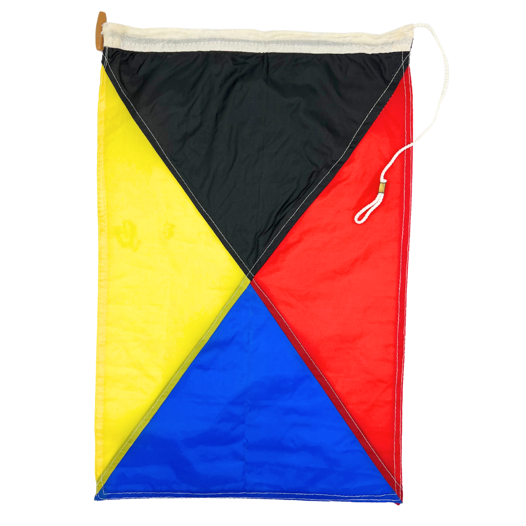 salvaged nautical signal flag - letter Z
