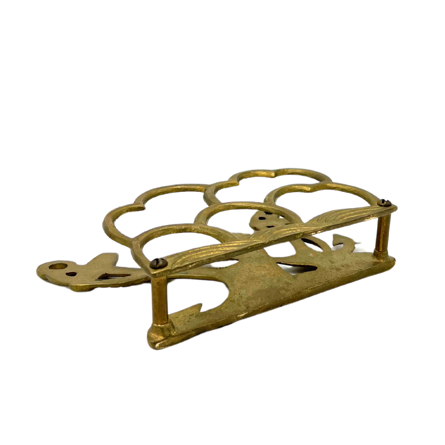 vintage brass anchor letter holder