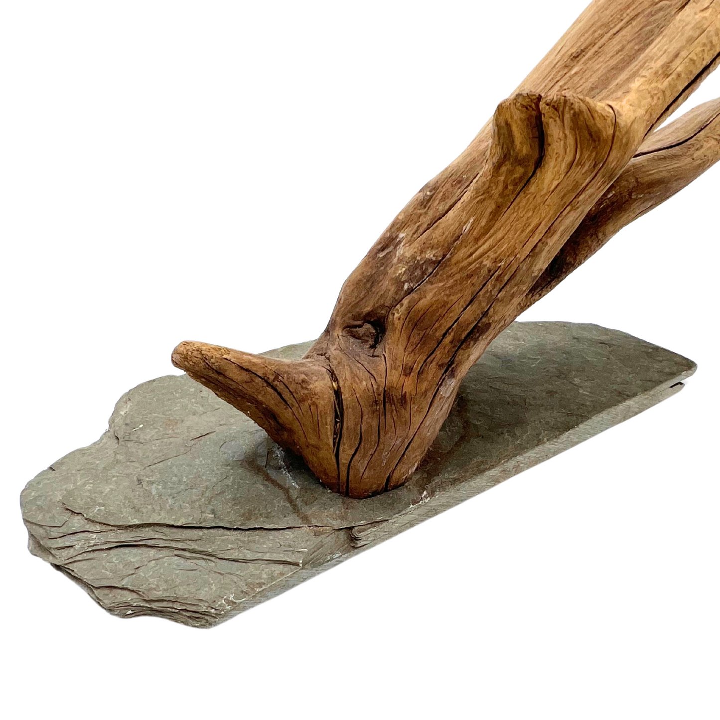 vintage driftwood on slate