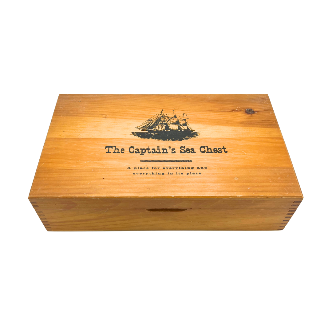 vintage nautical wooden box