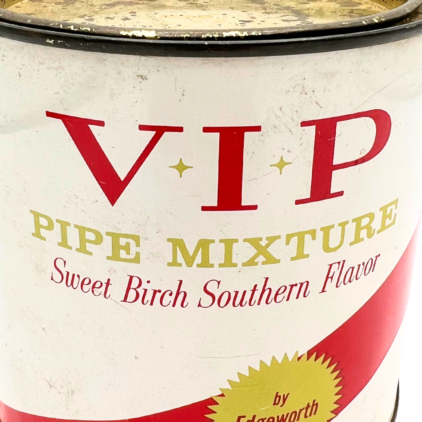 mid-century VIP tobacco tin