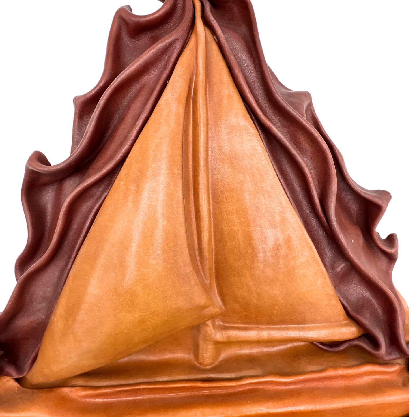 vintage leather sailboat wall hanging