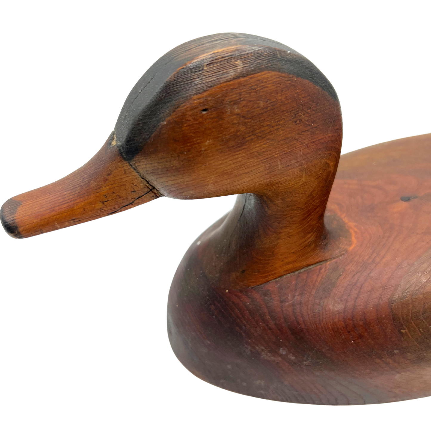 signed unpainted duck decoy