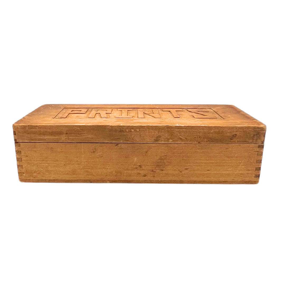 vintage carved wooden box