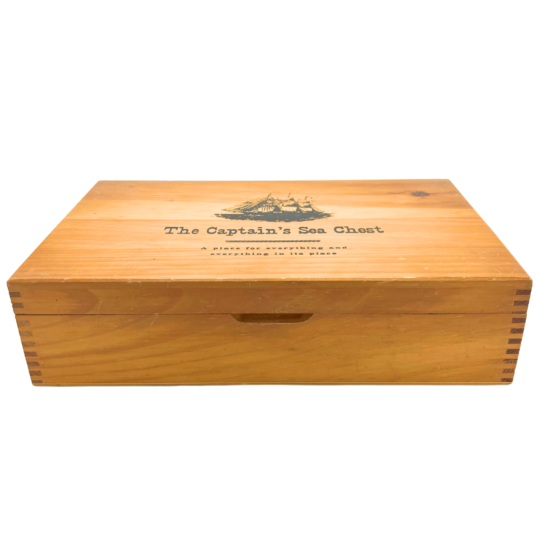 vintage nautical wooden box