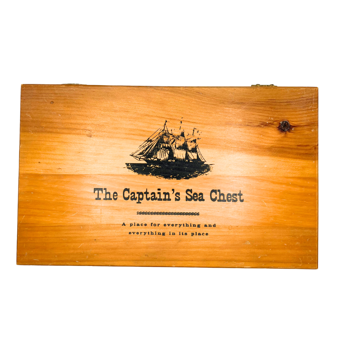 vintage nautical wooden box