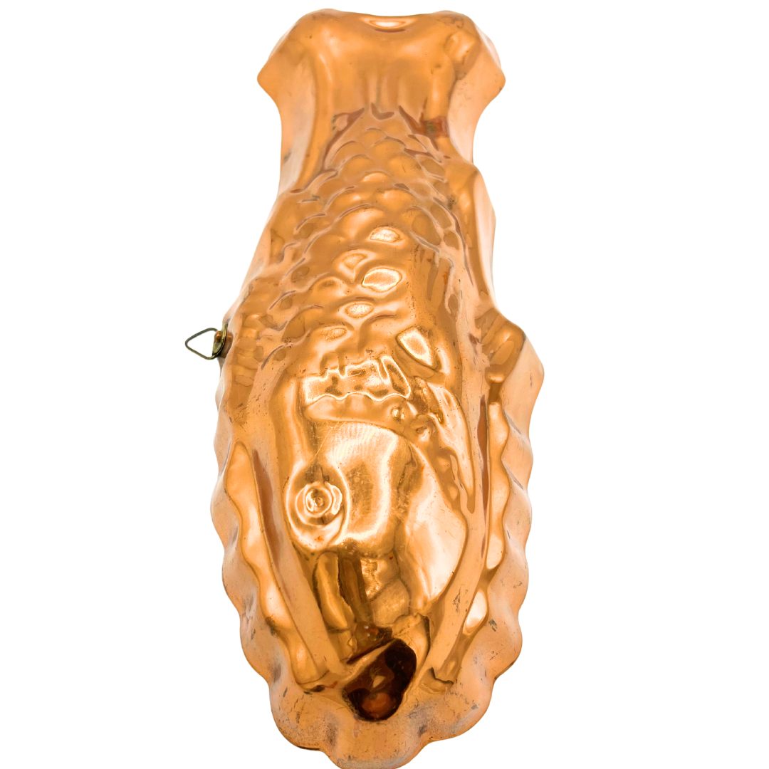 vintage copper fish mold