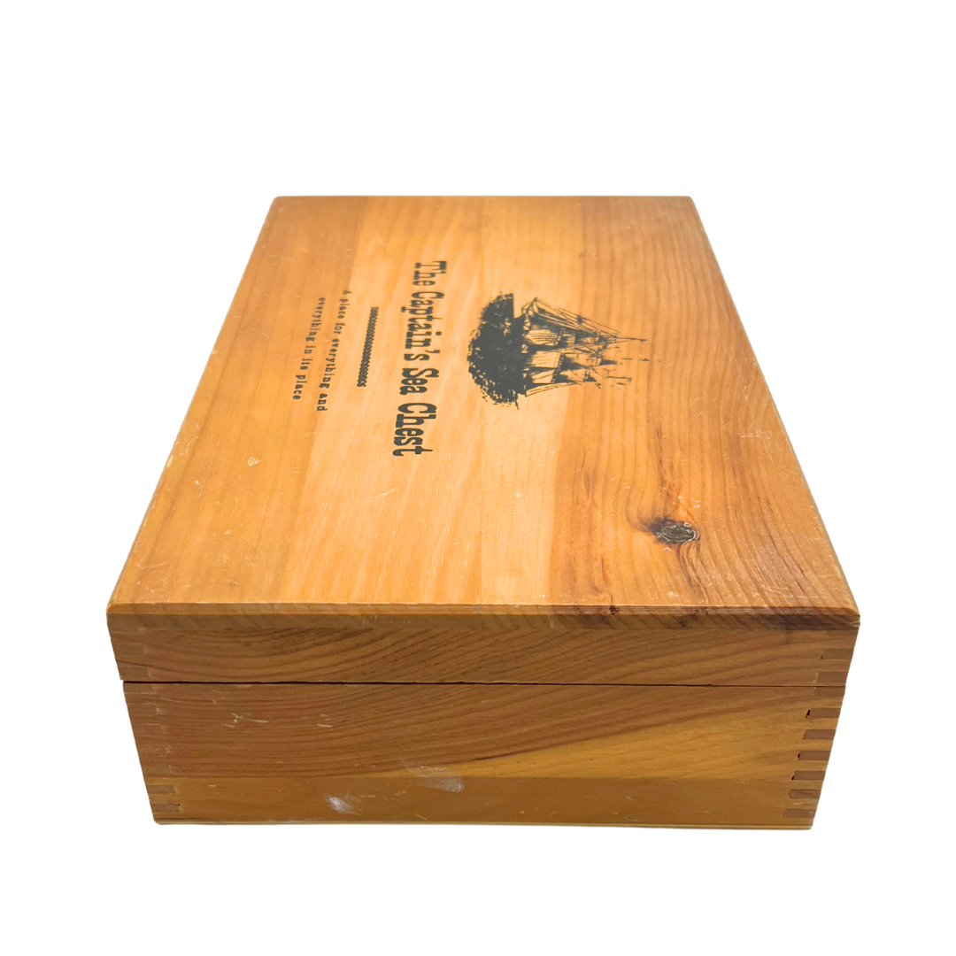 vintage nautical wooden box