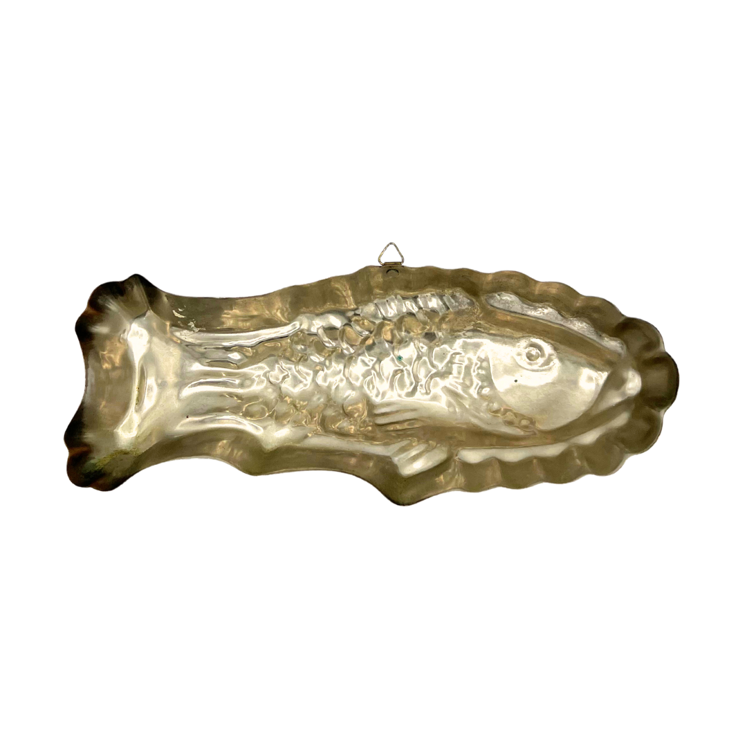 vintage copper fish mold