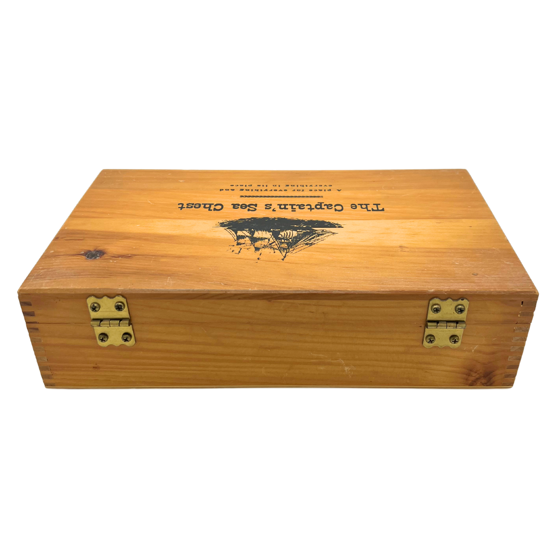 vintage nautical wooden box