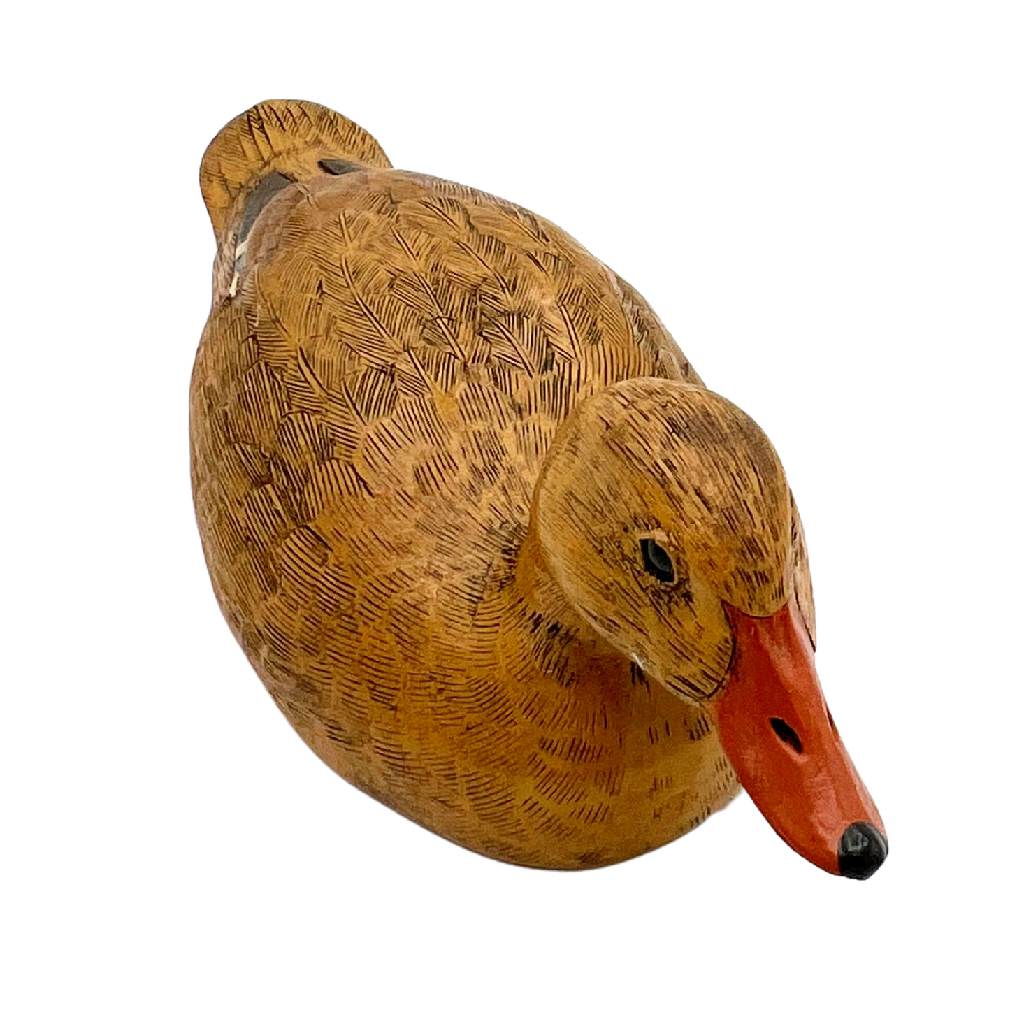small vintage wooden duck decoy