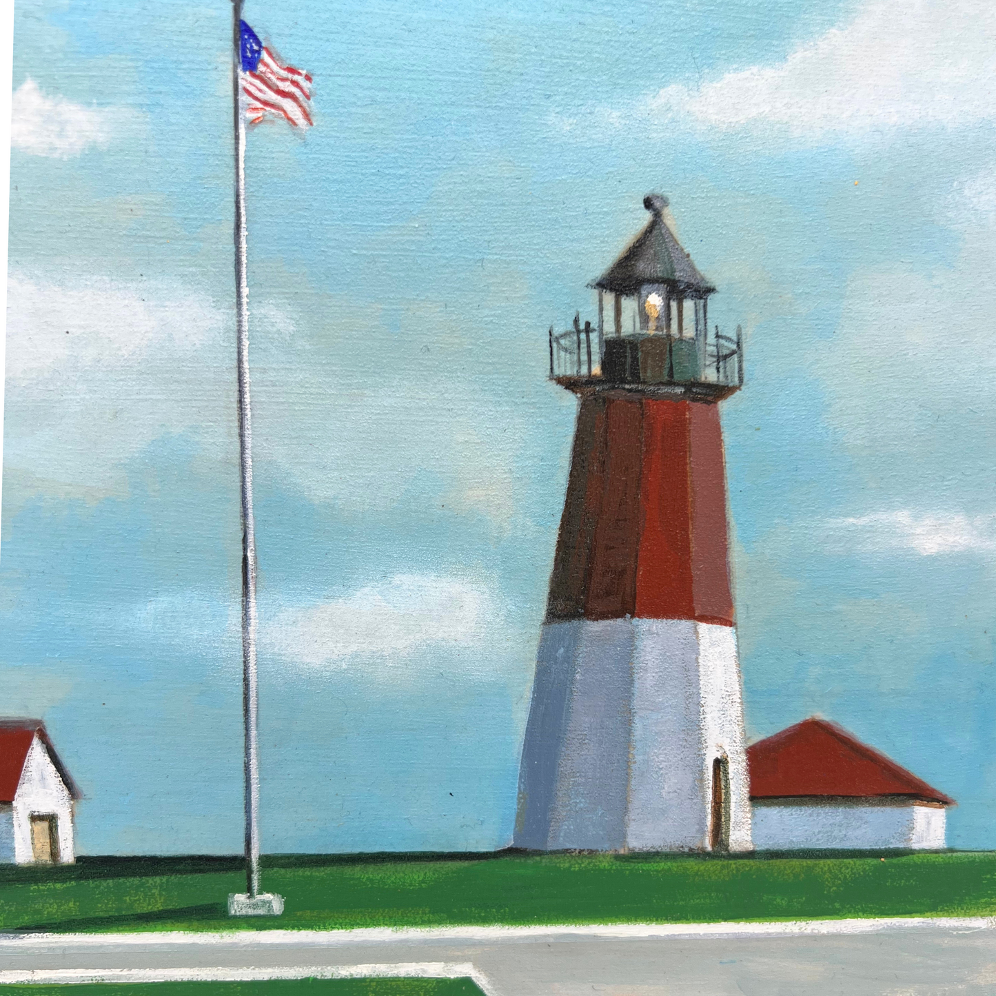 Point Judith lighthouse painting