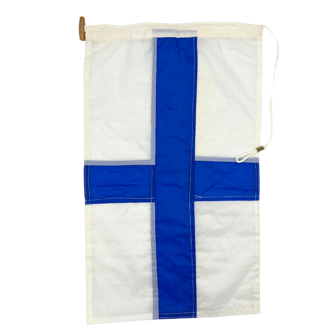 salvaged nautical signal flag - letter X
