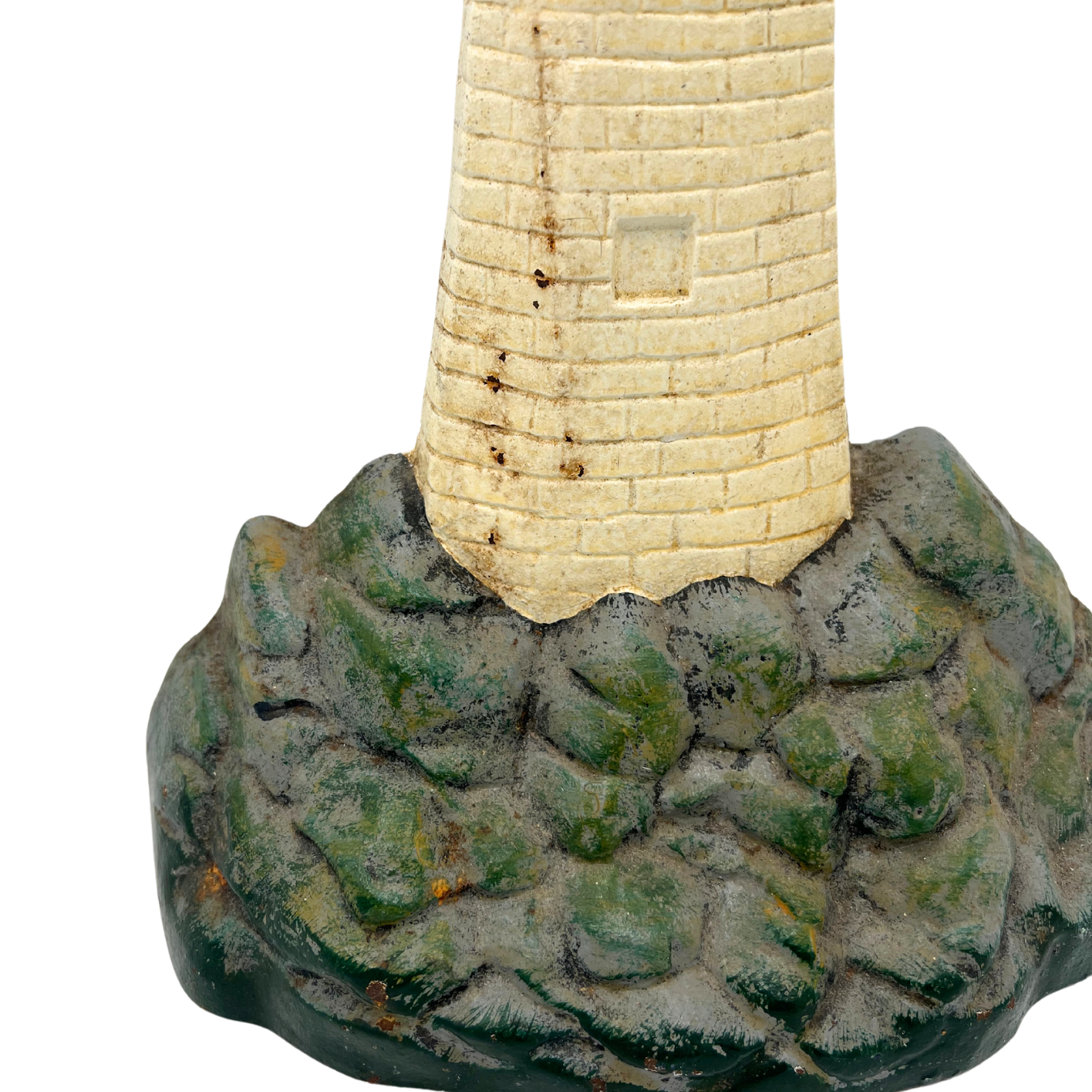 large vintage cast iron lighthouse door stop