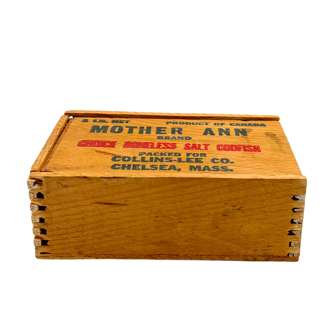 vintage Mother Ann codfish box