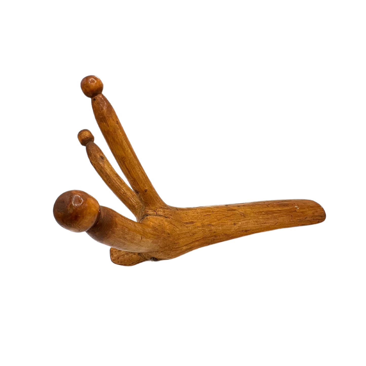 vintage hand-carved branch coat rack