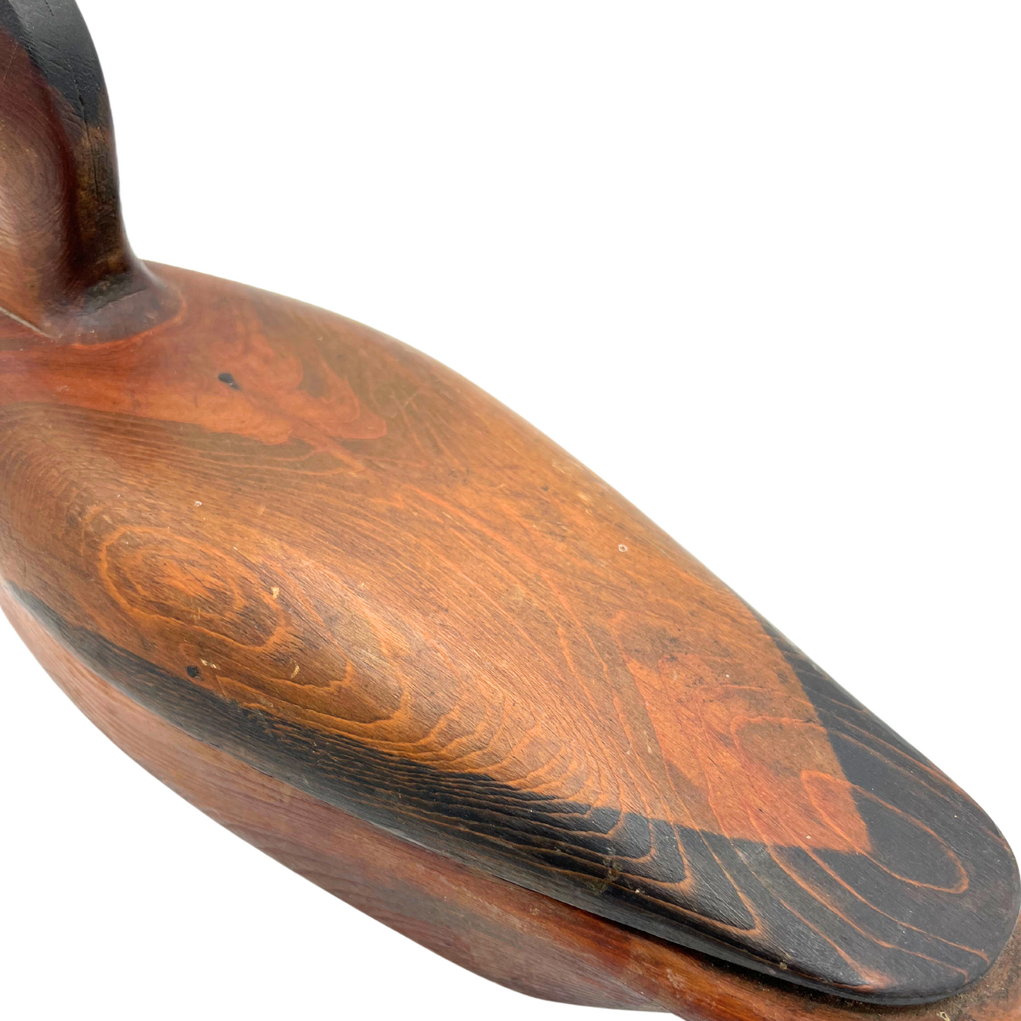 signed unpainted duck decoy
